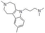 CAS 登录号：37683-54-8， 3-(3,9-二甲基-1,2,4,5-四氢氮杂卓并[4,5-b]吲哚-6-基)-N,N-二甲基丙烷-1-胺