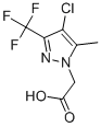 结构式 CAS# 378758-70-4, (4-氯-5-甲基-3-三氟甲基-吡唑-1-基)-乙酸