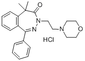 CAS#: 37922-72-8， 5,5-Dimethyl-3-(2-Morpholin-4-Ylethyl)-1-Phenyl-2,3-Benzodiazepin-4-One Hydrochloride