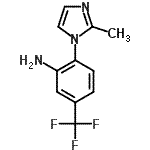 结构式 CAS# 380196-44-1, 2-(2-甲基-1H-咪唑-1-基)-5-(三氟甲基)苯胺