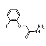 structure of CAS# 380426-61-9, 2-(2-Fluorophenoxy)Acetohydrazide;(2-Fluoro-phenoxy)-acetic acid hydrazide;2-(2-Fluorophenoxy)acetohydrazide;MFCD02295759