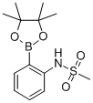 structure of CAS# 380430-60-4, 2-Methanesulfonylaminophenylboronic Acid, Pinacol Ester;N-[2-(4,4,5,5-Tetramethyl-1,3,2-Dioxaborolan-2-Yl)Phenyl]Methanesulphonamide;N-2-(4,4,5,5-TETRAMETHYL-1,3,2-DIOXABOROLAN-2-YL)PHENYLMETHANESULFONAMIDE;2-(Methylsulfonylamino)Benzeneboronic Acid Pinacol Ester, 98%