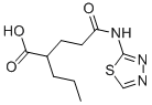 structure of CAS# 380585-19-3, (2S)-5-Oxo-2-Propyl-5-(1,3,4-Thiadiazol-2-Ylamino)Pentanoic acid;(2S)-5-Keto-2-Propyl-5-(1,3,4-Thiadiazol-2-Ylamino)Valerate;Zinc02251576