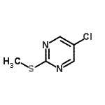 structure of CAS# 38275-42-2, 5-Chloro-2-(Methylsulfanyl)Pyrimidine;2-METHYLSULFANYL-5-CHLOROPYRIMIDINE;5-CHLORO-2-(METHYLTHIO)PYRIMIDINE;5-Chloro-2-methylsulfanyl-pyrimidine