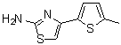 structure of CAS# 383129-75-7, 4-(5-Methyl-2-Thienyl)-1,3-Thiazol-2-Amine;4-(5-methyl-2-thienyl)-1,3-thiazole-2-ylamine;4-(5-methylthien-2-yl)-1,3-thiazol-2-amine;4-(5-methylthiophen-2-yl)-1,3-thiazol-2-amine