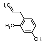 structure of CAS# 3840-33-3, 1-Allyl-2,4-Dimethyl-Benzene;3-(2,4-Dimethylphenyl)-1-propene