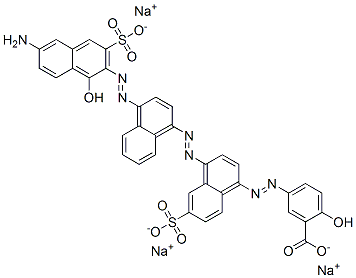 CAS#: 3841-15-4， Trisodium (3Z)-3-[[4-[4-[(2E)-2-(6-Amino-1-Oxo-3-Sulfonatonaphthalen-2-Ylidene)Hydrazinyl]Naphthalen-1-Yl]Diazenyl-6-Sulfonatonaphthalen-1-Yl]Hydrazinylidene]-6-Oxocyclohexa-1,4-Diene-1-Carboxylate