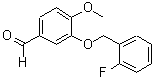 结构式 CAS# 384857-20-9, 3-[(2-氟苄基)氧基]-4-甲氧基苯甲醛