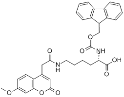 结构式 CAS# 386213-32-7, N2-芴甲氧羰基-N6-(7-甲氧基香豆素基)-L-赖氨酸