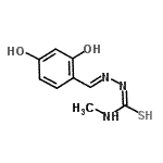 CAS 登录号：386254-60-0， (2E)-2-(2,4-二羟基苄亚基)-N-甲基肼基硫代甲酰胺