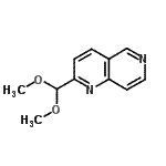 structure of CAS# 386715-36-2, 2-(Dimethoxymethyl)-1,6-Naphthyridine;1,6-Naphthyridine-2-carboxaldehyde dimethyl acetal;2-Dimethoxymethyl-[1,6]naphthyridine;dimethoxypyridino[3,4-e]pyridin-2-ylmethane