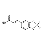 结构式 CAS# 387350-55-2, (2E)-3-(2,2-二氟-1,3-苯并二氧戊环-5-基)丙烯酸