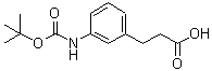 structure of CAS# 387360-95-4, 3-(3-[(Tert-Butoxycarbonyl)Amino]Phenyl)Propanoic Acid;3-(3-[(TERT-BUTOXYCARBONYL)AMINO]PHENYL)PROPANOIC ACID