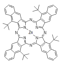 结构式 CAS# 39049-43-9, 2,11,20,29-四叔丁基-2,3-萘酞菁锌