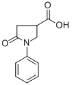 structure of CAS# 39629-86-2, 5-Oxo-1-Phenyl-Pyrrolidine-3-Carboxylic Acid;5-Oxo-1-Phenylpyrrolidine-3-Carboxylic Acid(SALTDATA: FREE);5-OXO-1-PHENYL-PYRROLIDINE-3-CARBOXYLIC ACID;2-OXO-1-PHENYLPYRROLIDINE-4-CARBOXYLIC ACID