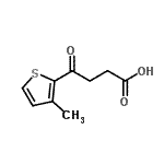 结构式 CAS# 39712-64-6, 4-(3-甲基-2-噻吩基)-4-氧代丁酸