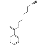 structure of CAS# 39755-15-2, 8-Oxo-8-Phenyloctanenitrile;8-Oxo-8-phenyloctanenitrile;MFCD02260534
