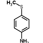structure of CAS# 39870-00-3, 4-(Methylsulfanyl)Aniline;4-Aminothioanisole;(4-(Methylthio)phenyl)amine;4-(methyl mercapto)aniline