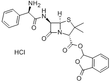 结构式 CAS# 39878-70-1, 酞氨青霉素盐酸盐