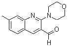 structure of CAS# 400067-02-9, 7-Methyl-2-(4-Morpholinyl)-3-Quinolinecarbaldehyde;3-quinolinecarboxaldehyde, 7-methyl-2-(4-morpholinyl);7-methyl-2-(4-morpholinyl)-3-quinolinecarbaldehyde;7-methyl-2-morpholin-4-ylquinoline-3-carbaldehyde