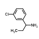structure of CAS# 40023-86-7, 1-(3-Chlorophenyl)-1-Propanamine;(R)-1-(3-CHLOROPHENYL)PROPAN-1-AMINE;1-(3-chlorophenyl)propan-1-amine;1-(3-chlorophenyl)propylamine