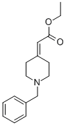 structure of CAS# 40110-55-2, (1-Benzylpiperidin-4-Ylidene)Acetic Acid Ethyl Ester;(1-BENZYLPIPERIDIN-4-YLIDENE)ACETIC ACID ETHYL ESTER;ETHYL 2-(1-BENZYL-4-PIPERIDINYLIDENE)ACETATE;ETHYL (1-BENZYLPIPERIDIN-4-YLIDENE)ACETATE