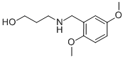 structure of CAS# 40171-91-3, 3-(2,5-Dimethoxy-Benzylamino)-Propan-1-Ol;(2,5-Dimethoxyphenyl)Methyl-(3-Hydroxypropyl)Ammonium;(2,5-Dimethoxybenzyl)-(3-Hydroxypropyl)Ammonium;Zinc02450991