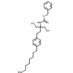 structure of CAS# 402616-41-5, Benzyl [1-Hydroxy-2-(Hydroxymethyl)-4-(4-Octylphenyl)-2-Butanyl]Carbamate;[1,1-Bis(<wbr>hydroxyme<wbr>thyl)-3-(<wbr>4-octylph<wbr>enyl)prop<wbr>yl]carbam<wbr>ic acid P<wbr>henylmeth<wbr>yl Ester;2-(Benzyl<wbr>oxycarbon<wbr>yl)amino-<wbr>2-[2-(4-o<wbr>ctylpheny<wbr>l)ethyl]-<wbr>1,3-propa<wbr>nediol;2-(Benzyl<wbr>oxycarbon<wbr>yl)amino-<wbr>2-[2-(4-o<wbr>ctylpheny<wbr>l)-ethyl]<wbr>propane-1<wbr>,3-diol