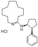 结构式 CAS# 40297-09-4, N-(2-苯基环戊基)-1-氮杂环十三碳-1-烯-2-胺盐酸盐