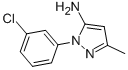structure of CAS# 40401-41-0, 2-(3-Chloro-Phenyl)-5-Methyl-2H-Pyrazol-3-Ylamine;2-(3-Chlorophenyl)-5-Methyl-Pyrazol-3-Amine;2-(3-Chlorophenyl)-5-Methyl-3-Pyrazolamine;[2-(3-Chlorophenyl)-5-Methyl-Pyrazol-3-Yl]Amine