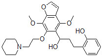 CAS#: 40681-04-7， 4,7-Dimethoxy-alpha-[2-(2-Hydroxyphenyl)Ethyl]-6-[2-(1-Piperidinyl)Ethoxy]-5-Benzofuranmethanol