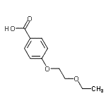 structure of CAS# 40782-64-7, 4-(2-Ethoxyethoxy)Benzoic Acid;4-(2-ethoxyethoxy)benzoic acid;benzoic acid, 4-(2-ethoxyethoxy)-;MFCD08134357