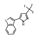 CAS#: 4099-11-0， 5-(1-Benzothiophen-3-Yl)-3-(Trifluoromethyl)-1H-Pyrazole