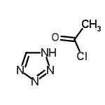 structure of CAS# 41223-92-1, Acetyl Chloride - 1H-Tetrazole (1:1);1H-TETRAZOLE-1-ACETYLCHLORIDE