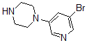structure of CAS# 412347-30-9, 5-Bromo-3-(Piperazin-1-Yl)Pyridine;5-Bromo-3-(Piperazin-1-Yl)Pyridine;1-(5-Bromopyridin-3-Yl)Piperazine;1-(5-Bromo-3-Pyridyl)Piperazine