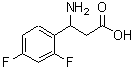 结构式 CAS# 412925-23-6, 3-氨基-3-(2,4-二氟苯基)丙酸