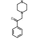 结构式 CAS# 41298-98-0, 1-苯基-2-(1-哌嗪基)乙酮