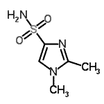 structure of CAS# 415913-06-3, 1,2-Dimethyl-1H-Imidazole-4-Sulfonamide;1,2-Dimethylimidazole-4-sulfonamide;MFCD02091383;ZINC02576767