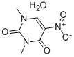 structure of CAS# 41613-26-7, 1,3-Dimethyl-5-Nitrouracil Hydrate;1,3-Dimethyl-5-Nitro-Pyrimidine-2,4-Dione;1,3-Dimethyl-5-Nitro-Pyrimidine-2,4-Quinone;1,3-Dimethyl-5-Nitrouracil