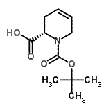 structure of CAS# 417726-36-4, (2S)-1-{[(2-Methyl-2-Propanyl)Oxy]Carbonyl}-1,2,3,6-Tetrahydro-2-Pyridinecarboxylic Acid;(S)-1-(te<wbr>rt-butoxy<wbr>carbonyl)<wbr>-1,2,3,6-<wbr>tetrahydr<wbr>opyridine<wbr>-2-carbox<wbr>ylic acid;(S)-N-Boc-1,2,3,6-Tetrahydro-2-picolinic acid;(S)-N-Boc-1,2,3,6-tetrahydro-2-pyridinecarboxylic acid