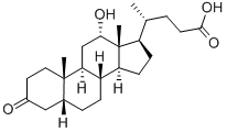 CAS#: 4185-01-7， 12-alpha-Hydroxy-3-Oxo-5-beta-Cholanoic acid