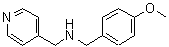 structure of CAS# 418791-10-3, 1-(4-Methoxyphenyl)-N-(4-Pyridinylmethyl)Methanamine;(4-methoxybenzyl)(4-pyridinylmethyl)amine;(4-methoxybenzyl)(pyridin-4-ylmethyl)amine;(4-Methoxybenzyl)pyridin-4-ylmethylamine