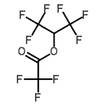 structure of CAS# 42031-15-2, 1,1,1,3,3,3-Hexafluoro-2-Propanyl Trifluoroacetate;1,1,1,3,3,3-Hexafluoroisopropyl trifluoroacetate;1,1,1,3,3,3-Hexafluoroisopropyl trifluoroacetate, >99%;2,2,2-Trifluoro-1-(trifluoromethyl)ethyl trifluoroacetate #