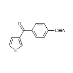 结构式 CAS# 42296-08-2, 4-(3-噻吩基羰基)苯甲腈