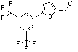 结构式 CAS# 424803-19-0, 5-[3,5-二(三氟甲基)苯基]-2-呋喃甲醇