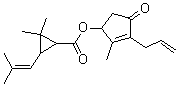 CAS#: 42534-61-2， 2,2-dimethyl-3-(2-methylprop-1-enyl)cyclopropane-1-carboxylic acid (3-allyl-4-keto-2-methyl-1-cyclopent-2-enyl) ester