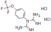 structure of CAS# 42823-09-6, N-[4-(Trifluoromethoxy)Phenyl]-Imidodicarbonimidicdiamide Hydrochloride (1:2);1-[4-(TRIFLUOROMETHOXY)PHENYL]BIGUANIDE HYDROCHLORIDE;1-[3-(TRIFLUOROMETHOXY)PHENYL]ACETONE;(3-(TRIFLUOROMETHOXY)PHENYL)ACETONE