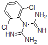 structure of CAS# 42823-15-4, N-(2,6-Dichlorophenyl)-Imidodicarbonimidicdiamide;1-(2,6-DICHLOROPHENYL)BIGUANIDE HYDROCHLORIDE;1-(2,6-DICHLOROPHENYL)BIGUANIDE HYDROC&