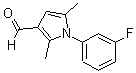 structure of CAS# 428497-01-2, 1-(3-Fluorophenyl)-2,5-Dimethyl-1H-Pyrrole-3-Carbaldehyde;1-(3-fluorophenyl)-2,5-dimethyl-1H-pyrrole-3-; carbaldehyde;1-(3-Fluoro-phenyl)-2,5-dimethyl-1H-pyrrole-3-carbaldehyde;1-(3-fluorophenyl)-2,5-dimethylpyrrole-3-carbaldehyde