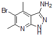 structure of CAS# 42951-65-5, 5-Bromo-4,6-Dimethyl-1H-Pyrazolo[3,4-b]Pyridin-3-Amine;5-Bromo-4,6-Dimethyl-1H-Pyrazolo[3,4-B]Pyridin-3-Amine(SALTDATA: FREE);5-Bromo-4,6-Dimethyl-1H-Pyrazolo[3,4-B]Pyridin-3-Ylamine ,97%;5-BROMO-4,6-DIMETHYL-1H-PYRAZOLO[3,4-B]PYRIDIN-3-YLAMINE